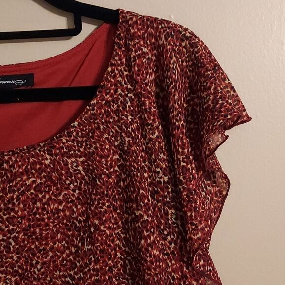 F21 Forever Flutter Sleeve Dress L - Picture 4 of 9